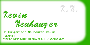 kevin neuhauzer business card